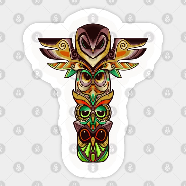 Owl totem Sticker by angoes25